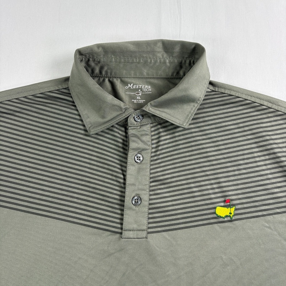 Masters Tech Polo Shirt Mens XL Gray Golf Performance Wicking Stretch